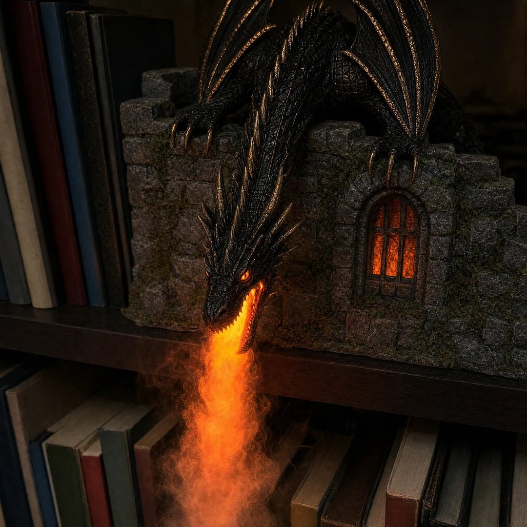 🔥 LAST DAY 50% OFF 🔥🐉 Dragon Castle Mist™ – LED Fire-Breath Dragon Humidifier with Glowing Castle, Mist Effect & Air Purifying Function ✨