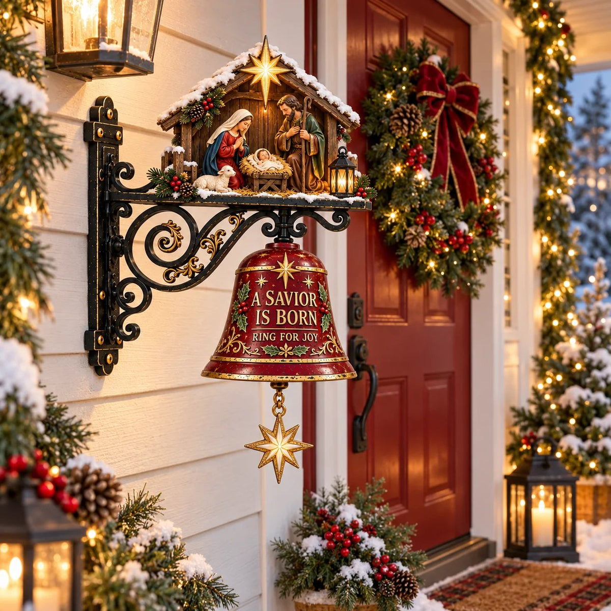 ✨ Jesus Nativity Christmas Door Bell - Welcome Christmas With The Story Of Jesus✨