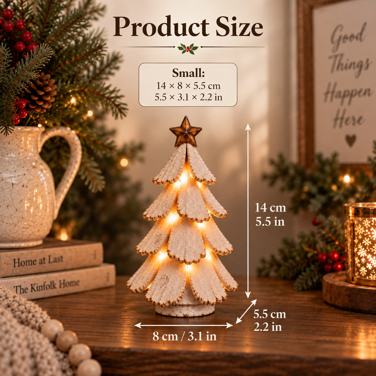 Vintage Lighted Christmas Tree Figurine