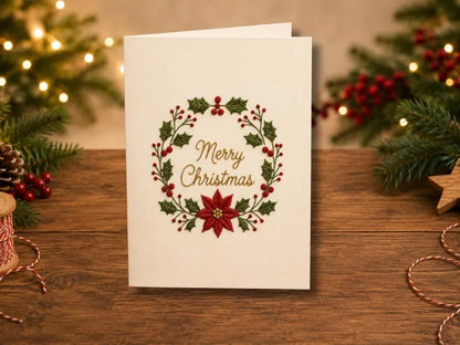 🔥LAST DAY 50% OFF - 🌲 🪡 Christmas Hand Embroidery Card DIY Kit | Stitch Your Way Into the Christmas Spirit ✨ 🎁