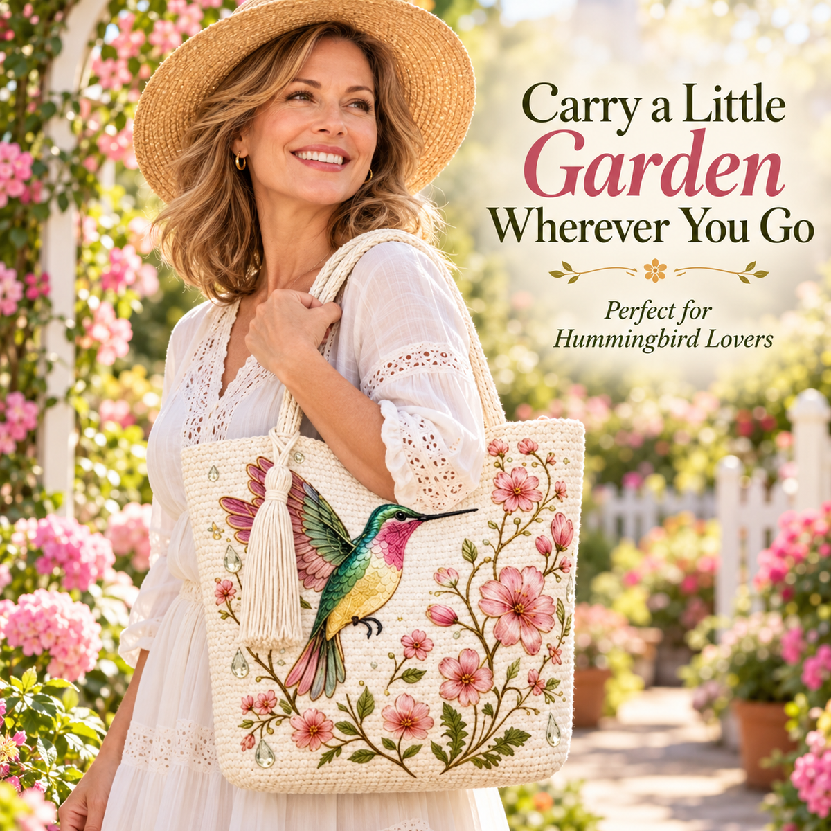 Garden tote bag lifestyle