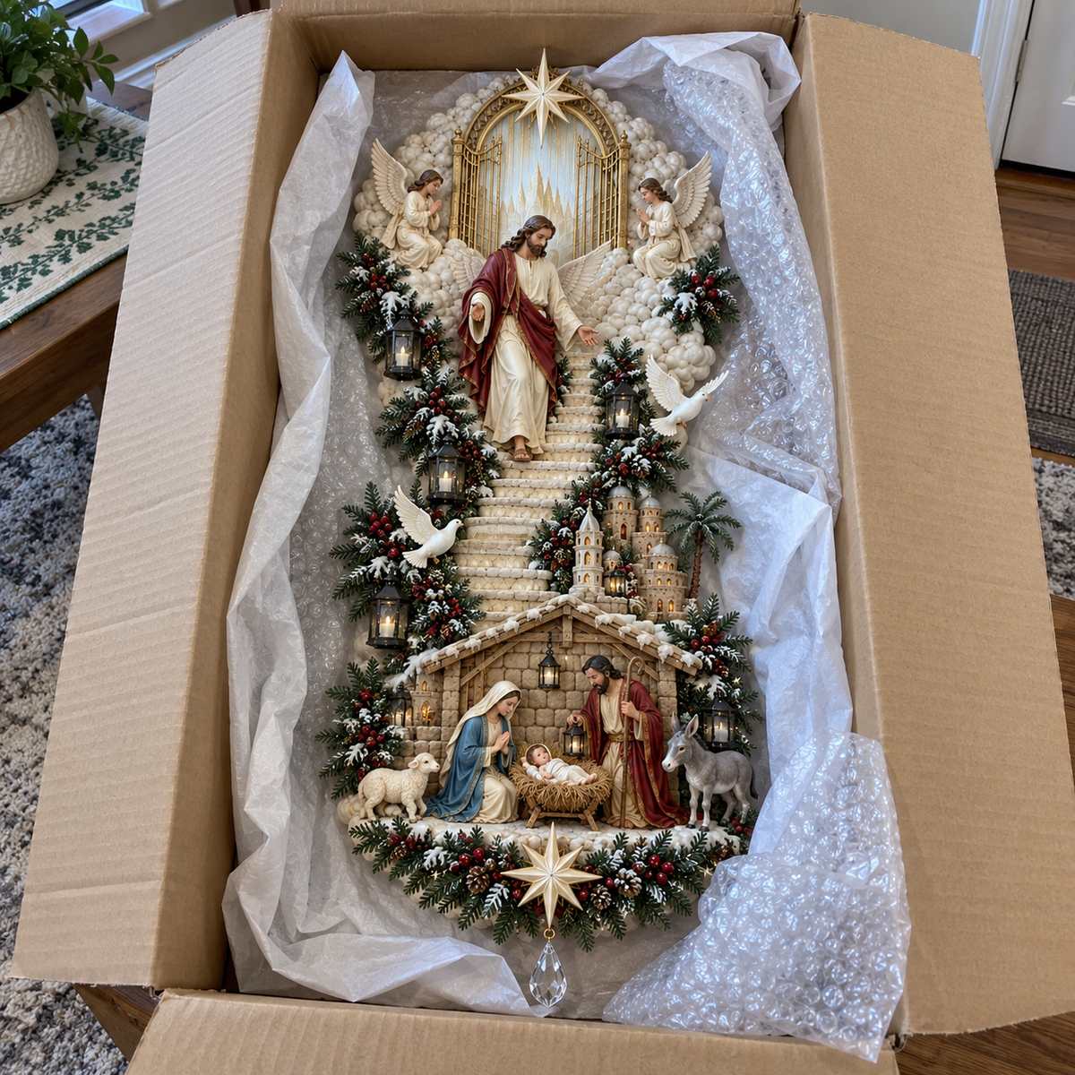 Unboxing Jesus Light of Heaven wall decor