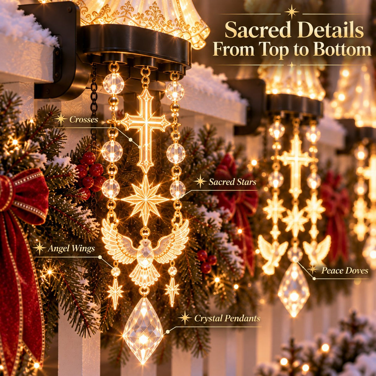 Sacred Christmas railing light meaningful gift