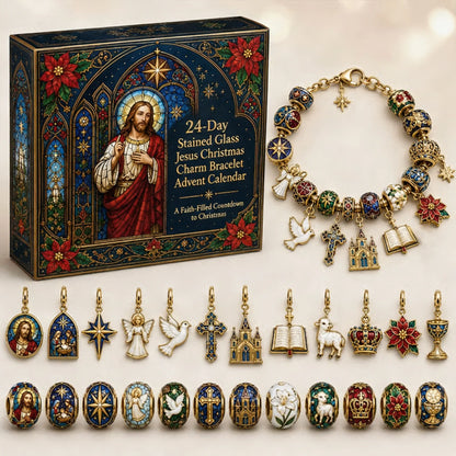 ⏳ Last Day 54% OFF – ✝️ 24-Day Christian Christmas Charm Bracelet Advent Calendar | 16 Faith-Inspired Charms & 8 Decorative Beads to Build a Meaningful Keepsake Bracelet 🎄