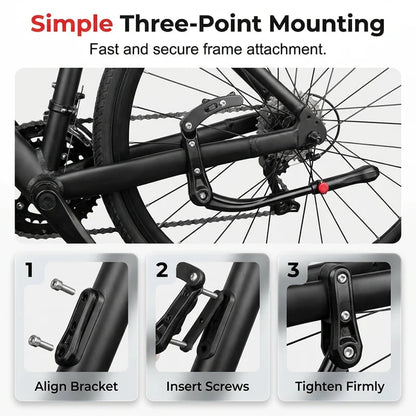 💯📢📢49% OFF !! ⏰Universal Adjustable Aluminum Alloy Bicycle Side Kickstand