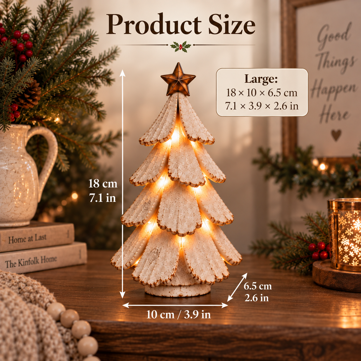 Vintage Lighted Christmas Tree Figurine