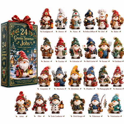 🎄 Limited-Time Christmas Sale | 2026 Gnome Snowman Advent Calendar – 24 Career-Themed Surprises for a Merry Countdown 🎁