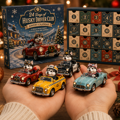 🐺🚗 24 Days of Husky Driver Club Advent Calendar – 24 Unique Husky Drivers, 24 Festive Rides 🎄🎁