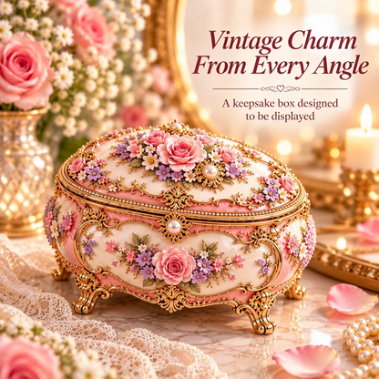 🔥 LAST DAY 49% OFF 🔥 Vintage Floral Keepsake Music Box | Ballerina & Butterfly Surprise 🎁✨