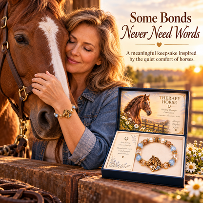 🐴 Therapy Horse Healing Bracelet - A Meaningful Keepsake Inspired by the Healing Bond Between Horses & Hearts 🤍🐴