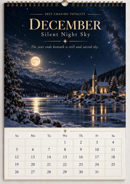 ⏳ Last Day 49% OFF – 🌌 2027 Chasing Totality™ Celestial Wall Calendar | 12 Extraordinary Skies & August Total Solar Eclipse ✨