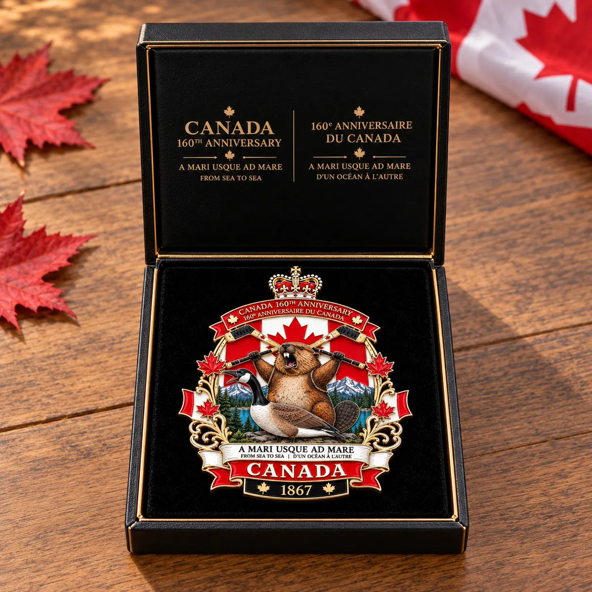 🍁 Canada 160th Anniversary “A Mari Usque Ad Mare” Tribute Badge |  3D Metal Enamel Keepsake 🇨🇦