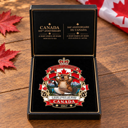 🍁 Canada 160th Anniversary “A Mari Usque Ad Mare” Tribute Badge |  3D Metal Enamel Keepsake 🇨🇦