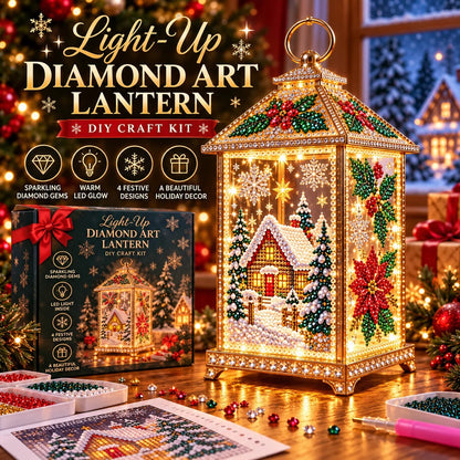 ✨ Christmas Glow™ — DIY Light-Up Diamond Art Lantern