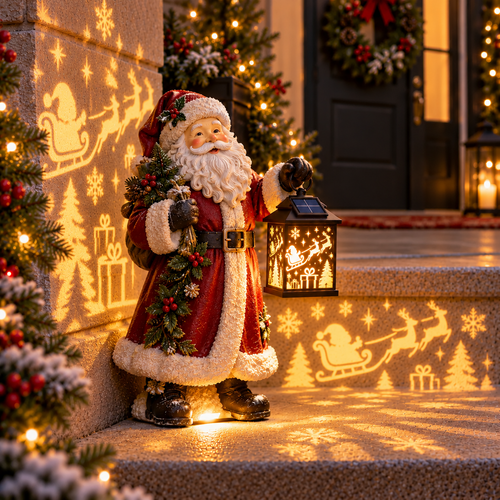 ⛄ Last Day 49% Snowman Nativity Glow™✨ – Solar Christmas Step Light with Holy Family Projection