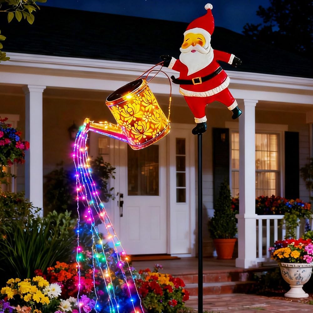 🎅 Santa’s Starlight Pour™ — Solar Christmas Garden Light