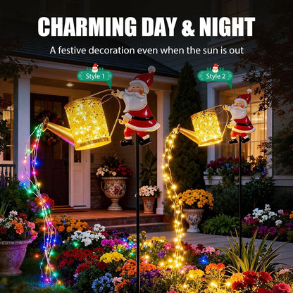 🎅 Santa’s Starlight Pour™ — Solar Christmas Garden Light