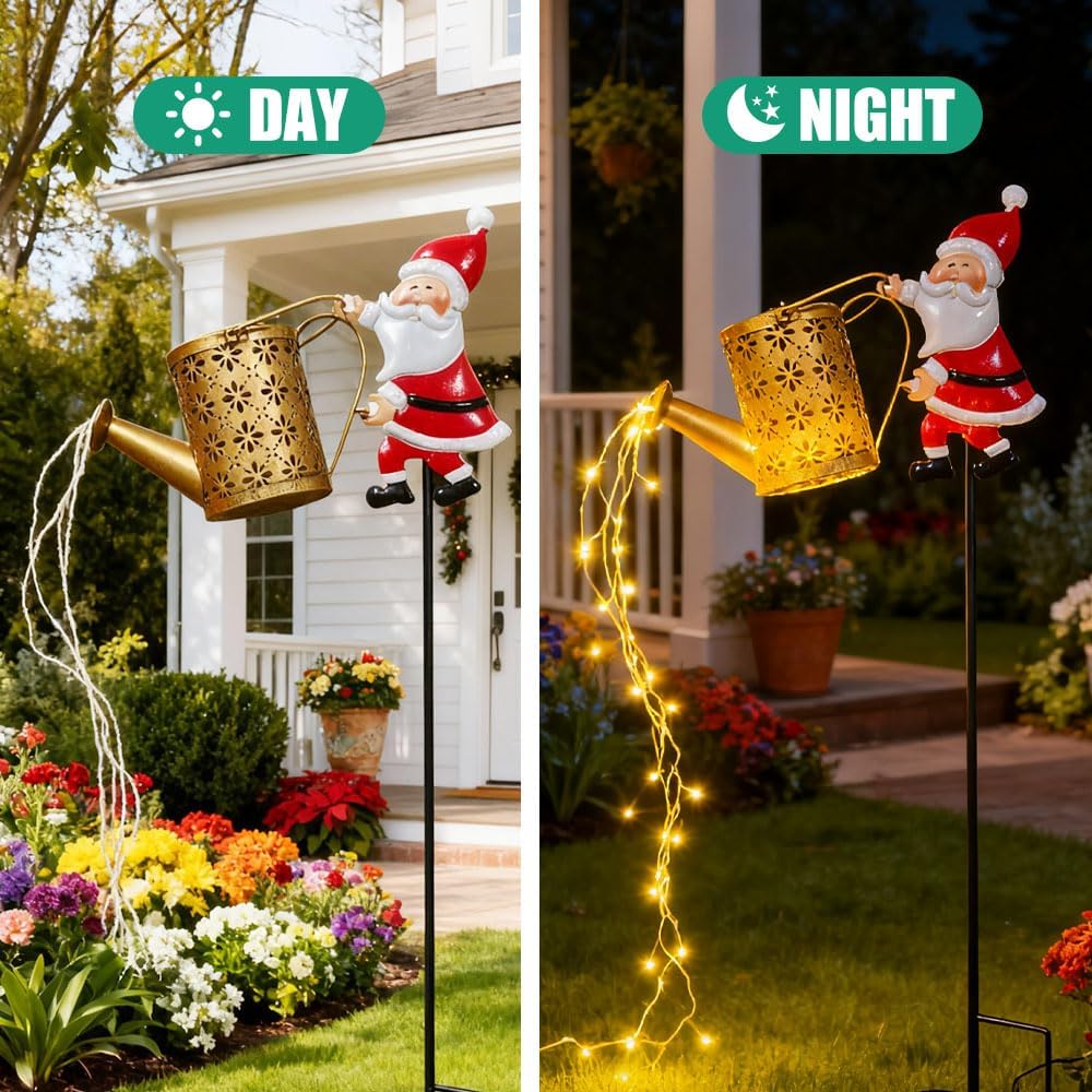 🎅 Santa’s Starlight Pour™ — Solar Christmas Garden Light