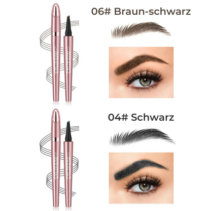 🎁✨Wasserfester Micro-Fork Augenbrauenstift, langanhaltende Brownen-Pen für natürliche, haarähnliche Striche