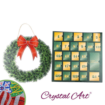 🎄✨2026 Crystal Art Advent Calendar – Christmas Wreath