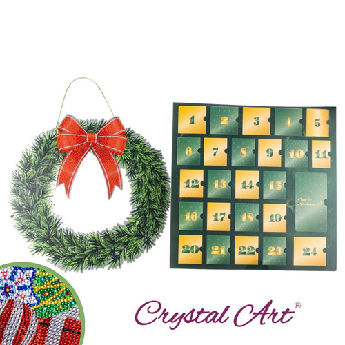 🎄✨2026 Crystal Art Advent Calendar – Christmas Wreath