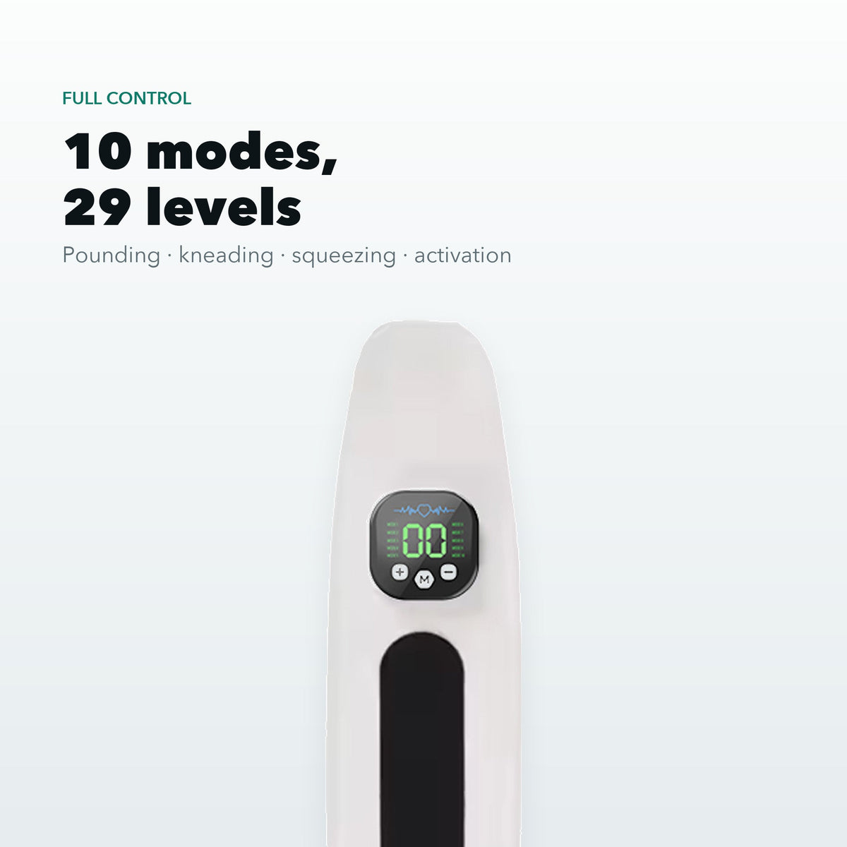 LED control module with 10 massage modes and 29 intensity levels