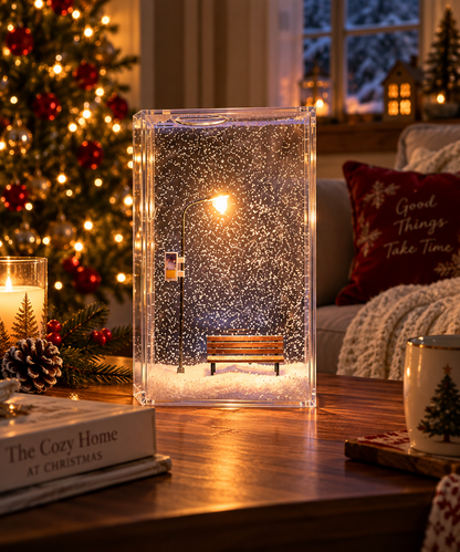ChristmasArt™ Snowfall Glow Lamp