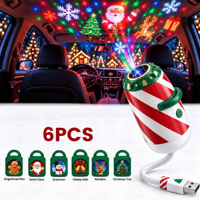 🎄 Merry Ride Christmas Car Projector Light | Up to 24 Patterns