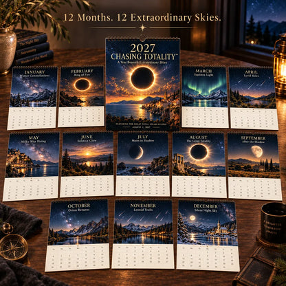 ⏳ Last Day 49% OFF – 🌌 2027 Chasing Totality™ Celestial Wall Calendar | 12 Extraordinary Skies & August Total Solar Eclipse ✨
