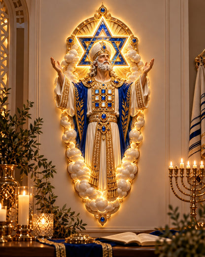 Jewish Heritage Illuminated Wall Art – High Priest Inspired Design