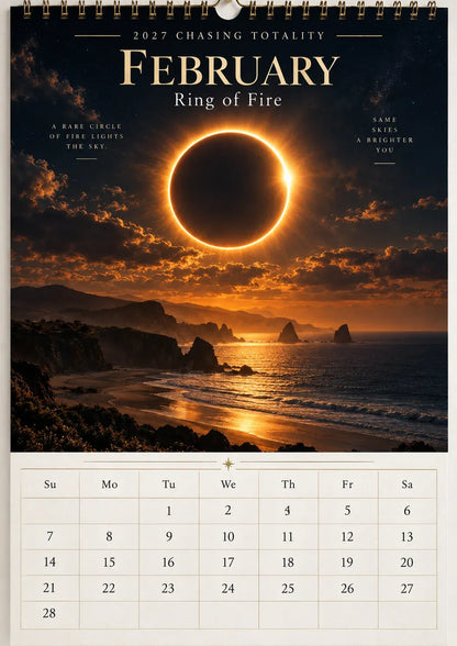 ⏳ Last Day 49% OFF – 🌌 2027 Chasing Totality™ Celestial Wall Calendar | 12 Extraordinary Skies & August Total Solar Eclipse ✨