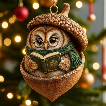 🌲 Handmade 3D Woodland Nut Hideaway Ornament — A Whimsical Christmas Tree Keepsake