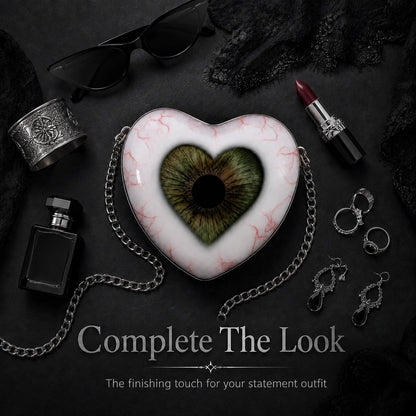 🔥Last Day 50% OFF 🖤👁 Gothic Heart Eye Statement Crossbody Bag