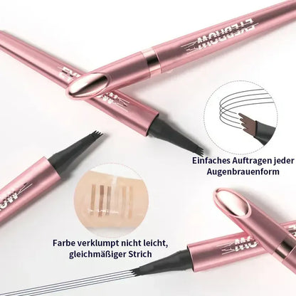 🎁✨Wasserfester Micro-Fork Augenbrauenstift, langanhaltende Brownen-Pen für natürliche, haarähnliche Striche