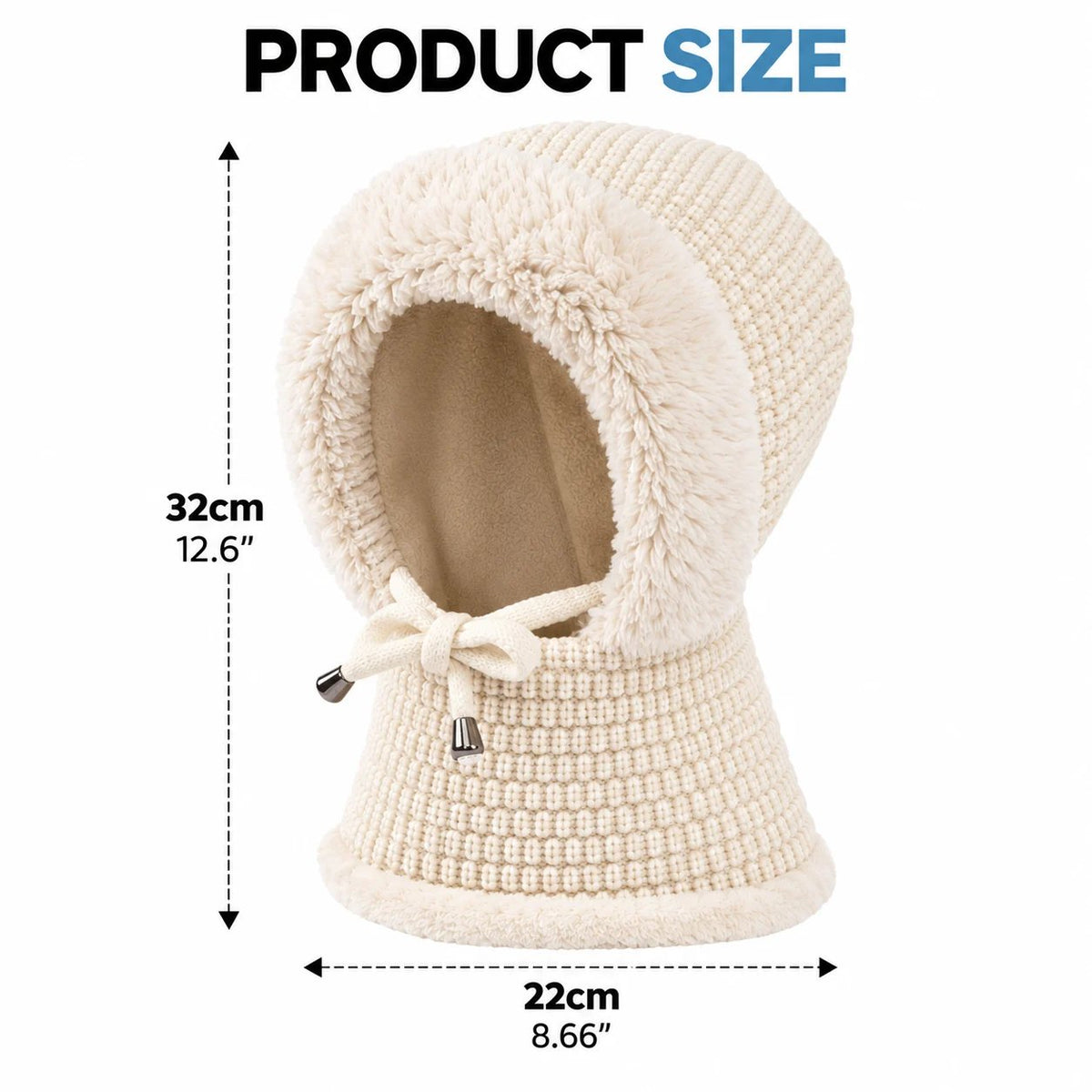 Winter beanie product dimensions