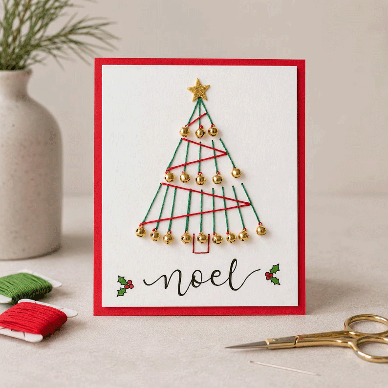 Christmas thread card patterns