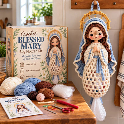 ⏳ Last Day 49% OFF – 🧶 Beginner-Friendly Blessed Home Crochet Bag Holder DIY Kit | 4 Faith-Inspired Designs with Yarn, Tools & Guide Included ✝️