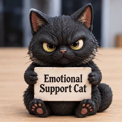 🔥LAST DAY 50% OFF - ✨Cute Grumpy Emotional Support Animal Figures, Mini Tabletop Companion Ornament, Unique Humor‑Filled Gift for Animal Lovers | Collectible Desk Decor