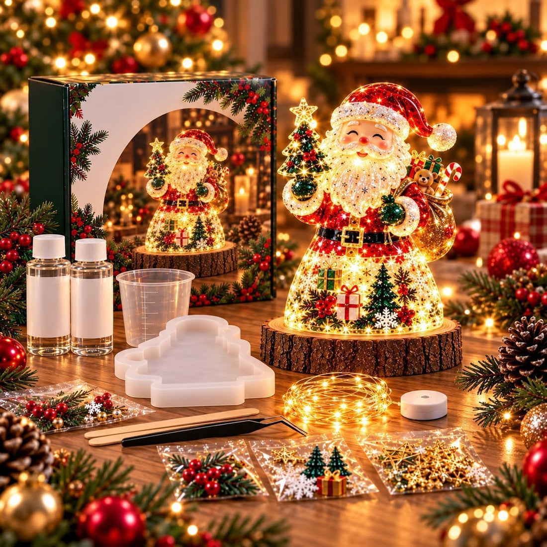 Snowman Christmas resin DIY light design