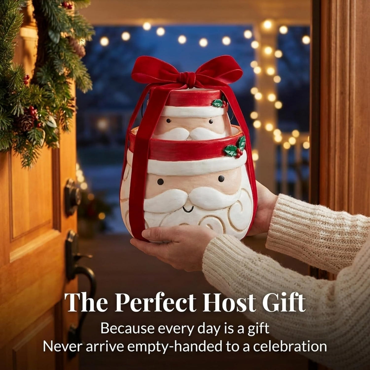 🎅🎄 Christmas Santa Kitchen Utensil Holder Set – Adorable Santa Claus Storage Crocks | Festive Holiday Countertop Decor & Christmas Gift 🎁