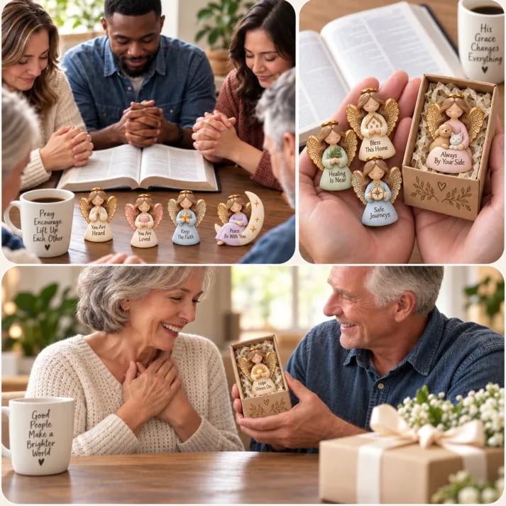 👼 Limited-Time Sale | 12-Piece Pocket Guardian Angel Set – Mini Angel Keepsakes with 12 Unique Blessings of Faith, Hope & Love • Heartfelt Gifts for Loved Ones