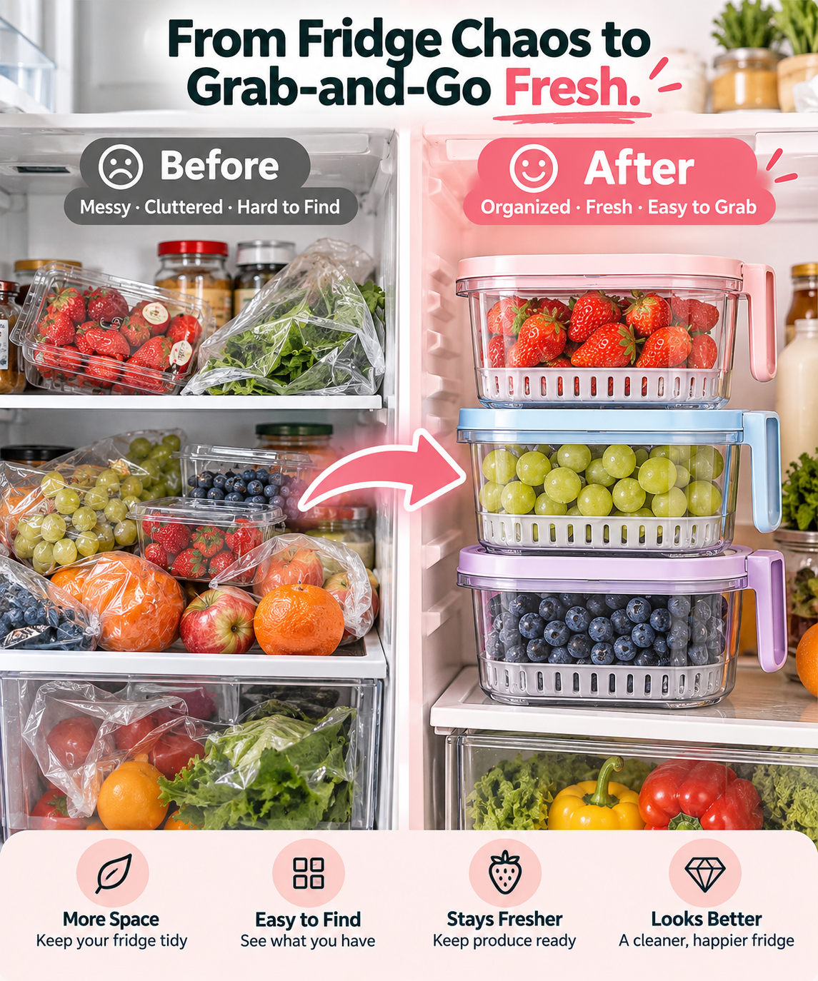 FreshPrep™ Wash, Drain & Store Produce Container