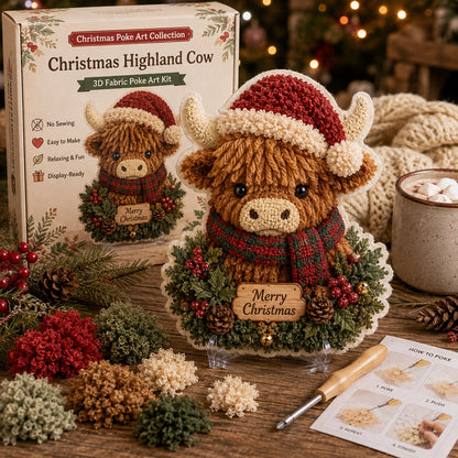 🧵🎅 Christmas Poke Art Collection – DIY 3D Fabric Decor Kit