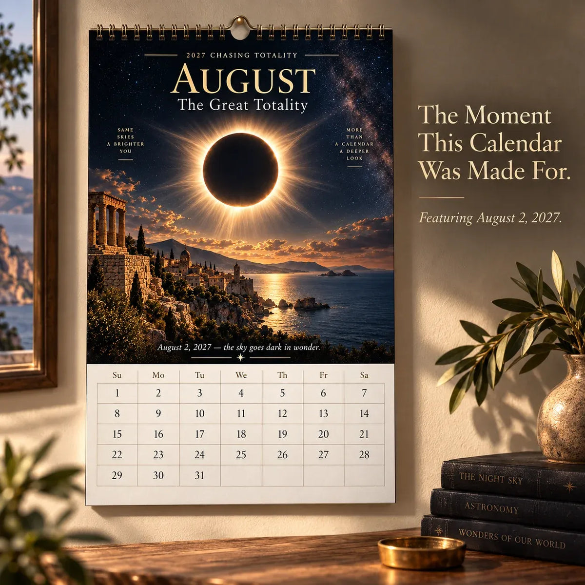 ⏳ Last Day 49% OFF – 🌌 2027 Chasing Totality™ Celestial Wall Calendar | 12 Extraordinary Skies & August Total Solar Eclipse ✨