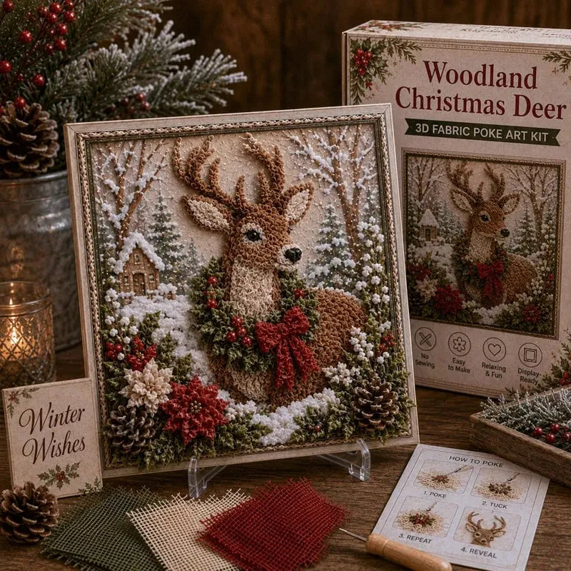 🧵Premium 3D Christmas Fabric Poke Art Kit