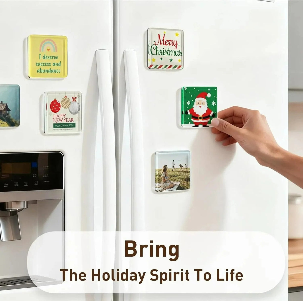 10 Pack 2'x2' Clear Acrylic DIY Fridge Magnets Set with Adhesive Backing – Square Magnetic Photo Frames💕