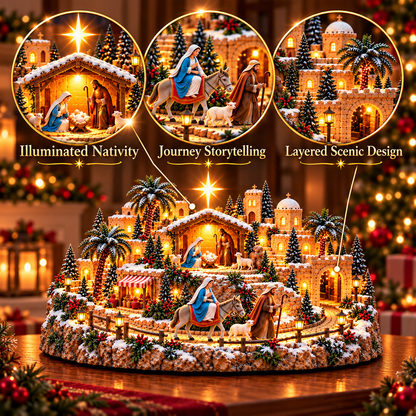 ✨🙏 Bethlehem Journey – Illuminated Nativity Christmas Display