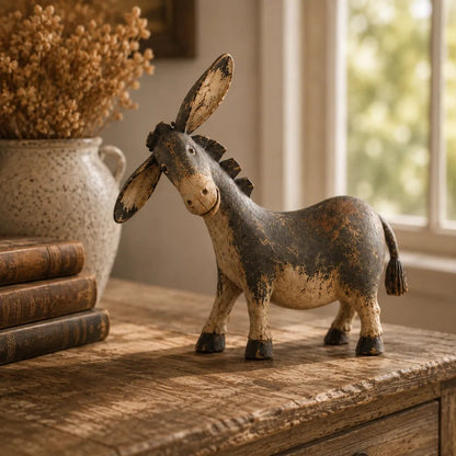 🔥 LIMITED-TIME 50% OFF 🤎 Rustic Donkey Figurine™ – Charming Farmhouse Shelf & Table Decor