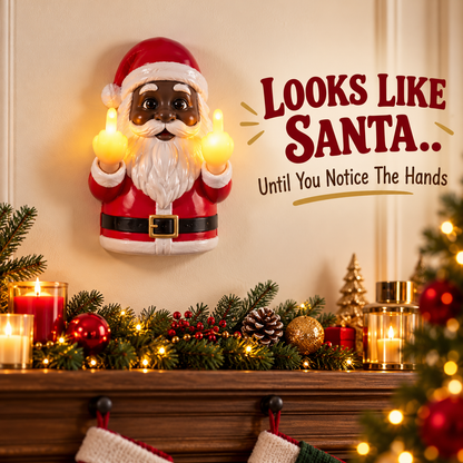 JollyFlips™ Light-Up Middle Finger Christmas Wall Décor