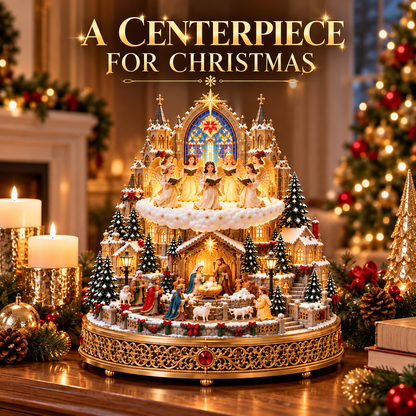 🎄✝️ Bethlehem Angel Choir | Lighted Rotating Nativity Village